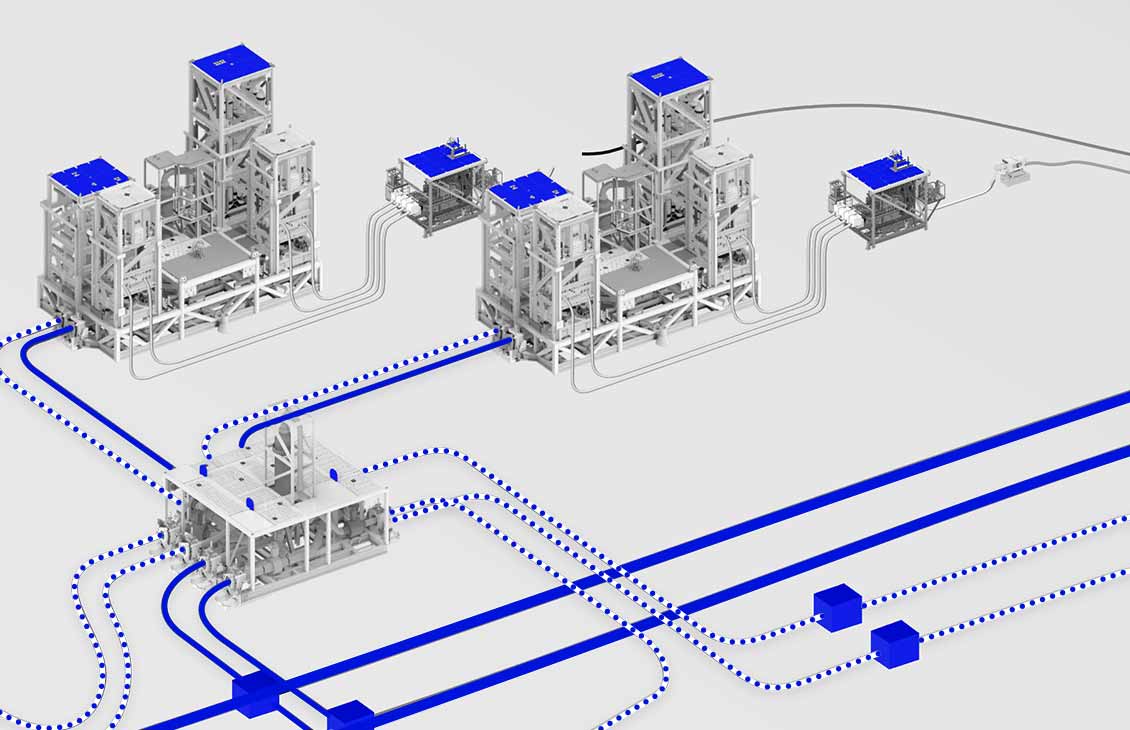 Schematic of Ormen Lange subsea multiphase compression system.